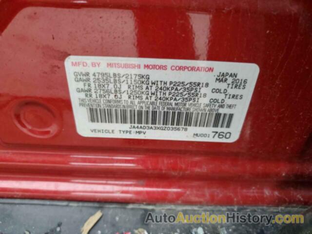 MITSUBISHI OUTLANDER SE, JA4AD3A3XGZ035678