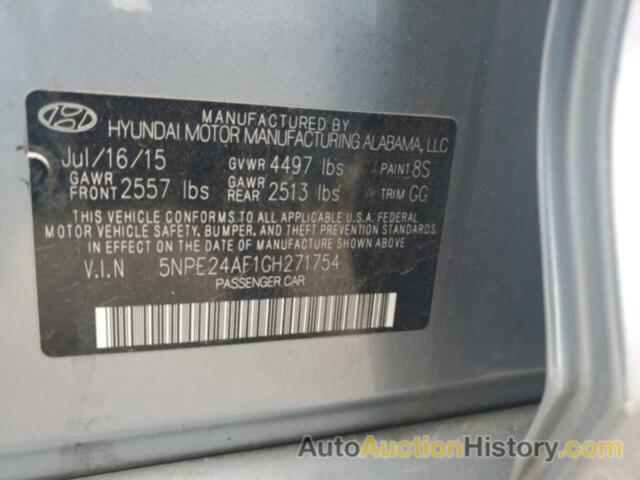 HYUNDAI SONATA SE, 5NPE24AF1GH271754