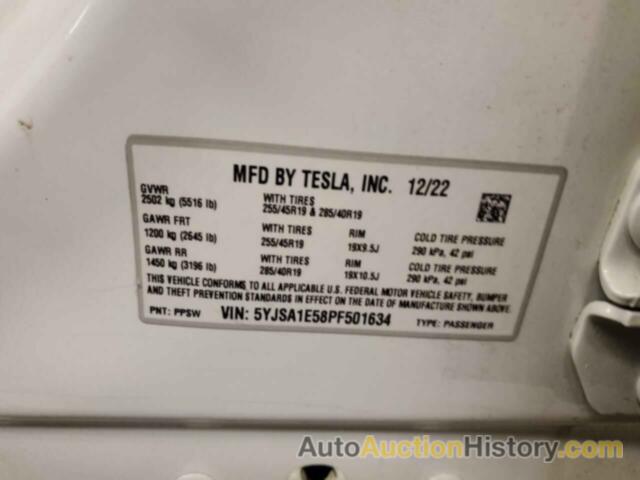 TESLA MODEL S, 5YJSA1E58PF501634