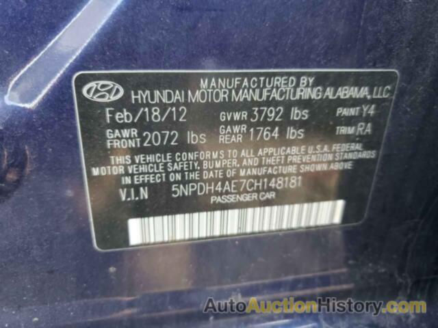 HYUNDAI ELANTRA GLS, 5NPDH4AE7CH148181