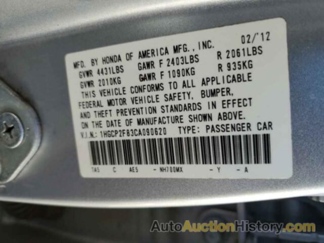 HONDA ACCORD EXL, 1HGCP2F83CA090620