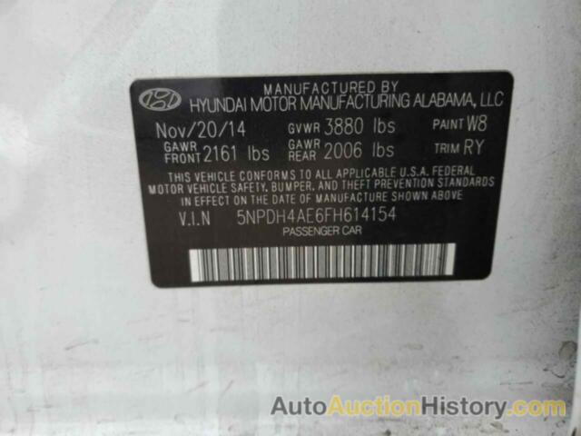 HYUNDAI ELANTRA SE, 5NPDH4AE6FH614154