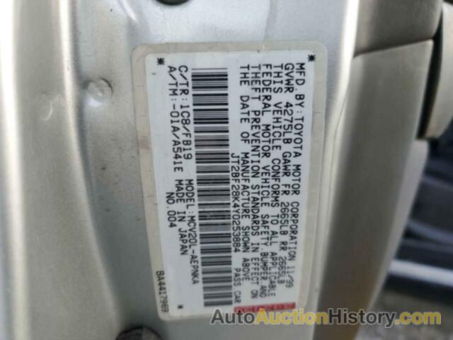 TOYOTA CAMRY LE, JT2BF28K4Y0253884