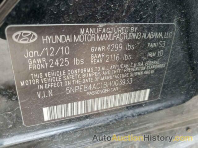 HYUNDAI SONATA GLS, 5NPEB4AC1BH003933