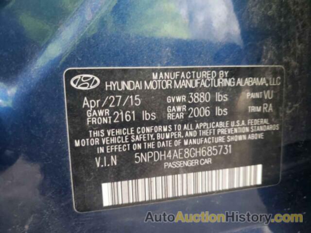 HYUNDAI ELANTRA SE, 5NPDH4AE8GH685731