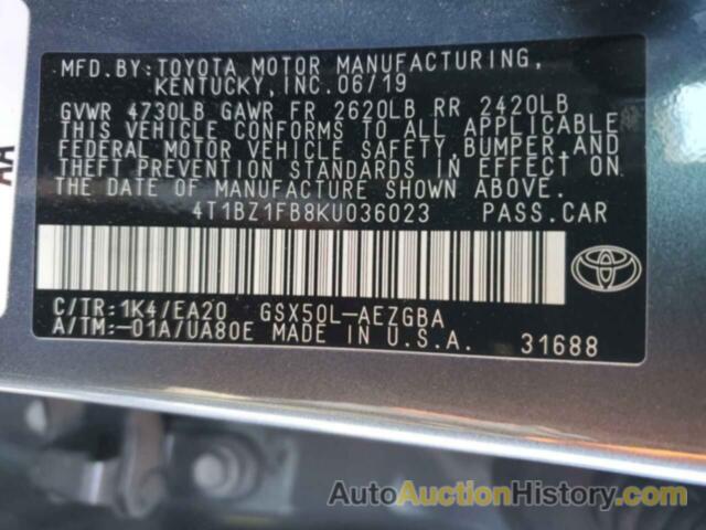 TOYOTA AVALON XLE, 4T1BZ1FB8KU036023