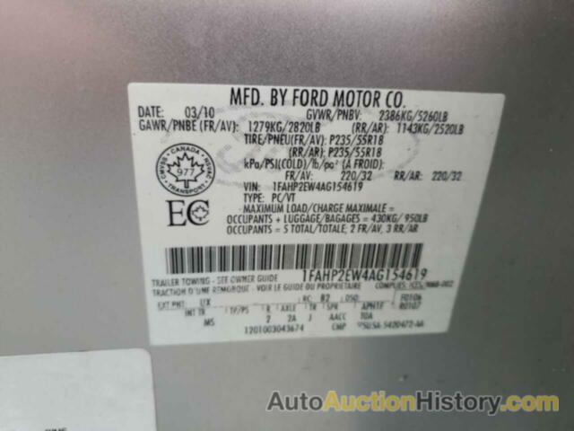 FORD TAURUS SEL, 1FAHP2EW4AG154619