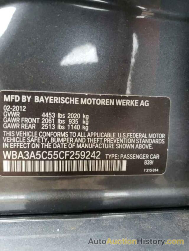 BMW 3 SERIES I, WBA3A5C55CF259242