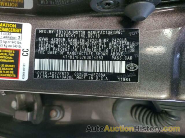 TOYOTA AVALON XLE, 4T1BZ1FB7KU014983