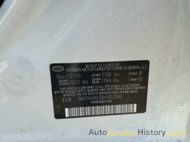 HYUNDAI ELANTRA GLS, 5NPDH4AE6BH003292