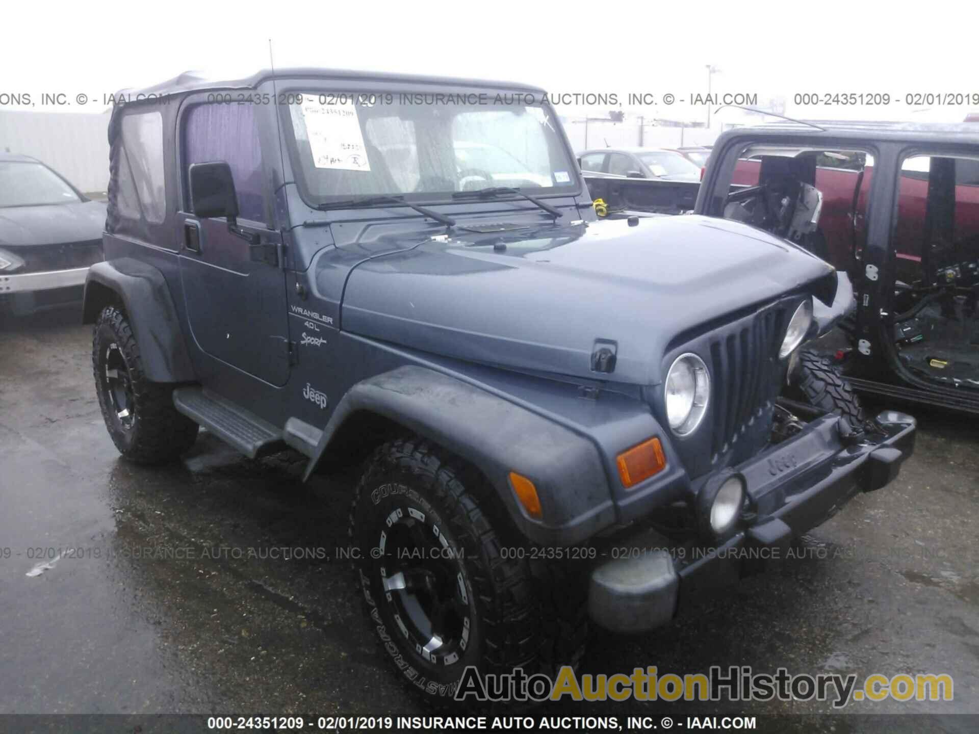 2001 JEEP WRANGLER  TJ, 1J4FA49S91P361099