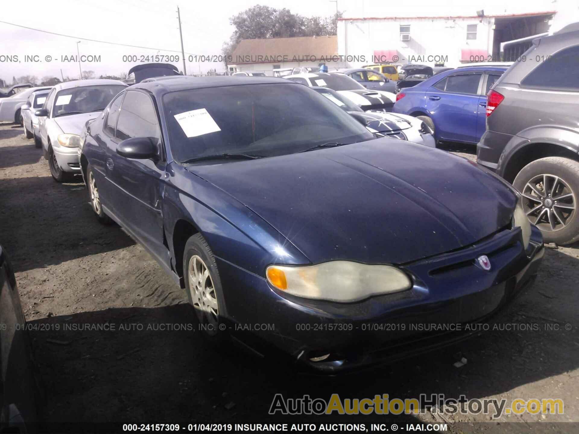 2000 CHEVROLET MONTE CARLO, 2G1WW12E4Y9220209