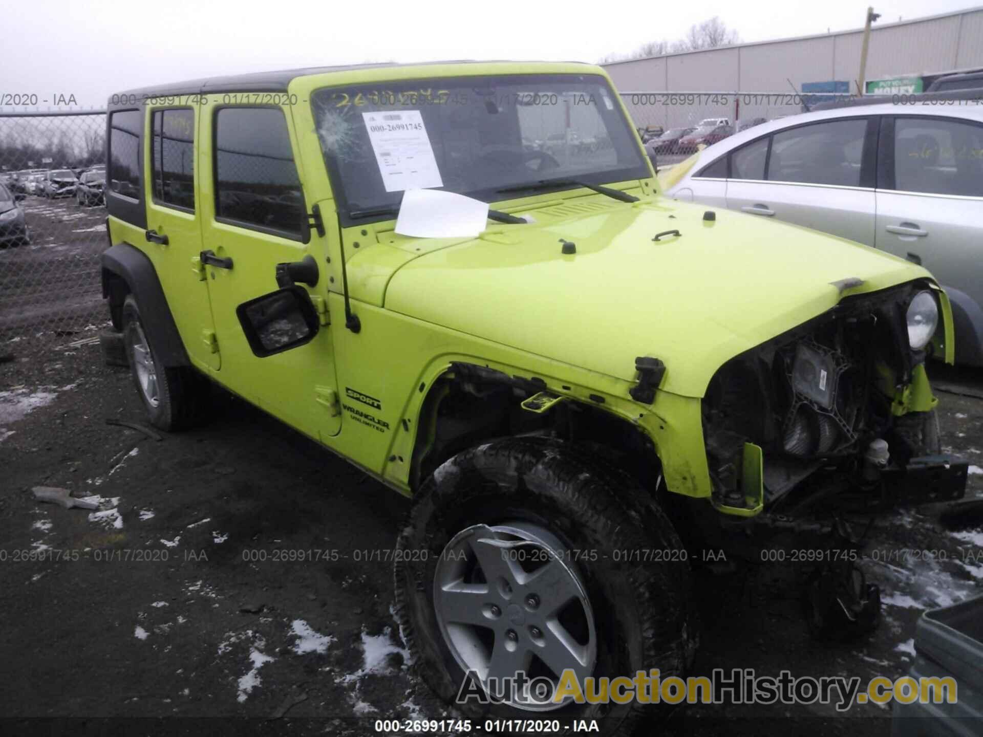 JEEP WRANGLER UNLIMITE SPORT, 1C4BJWDG1GL338998