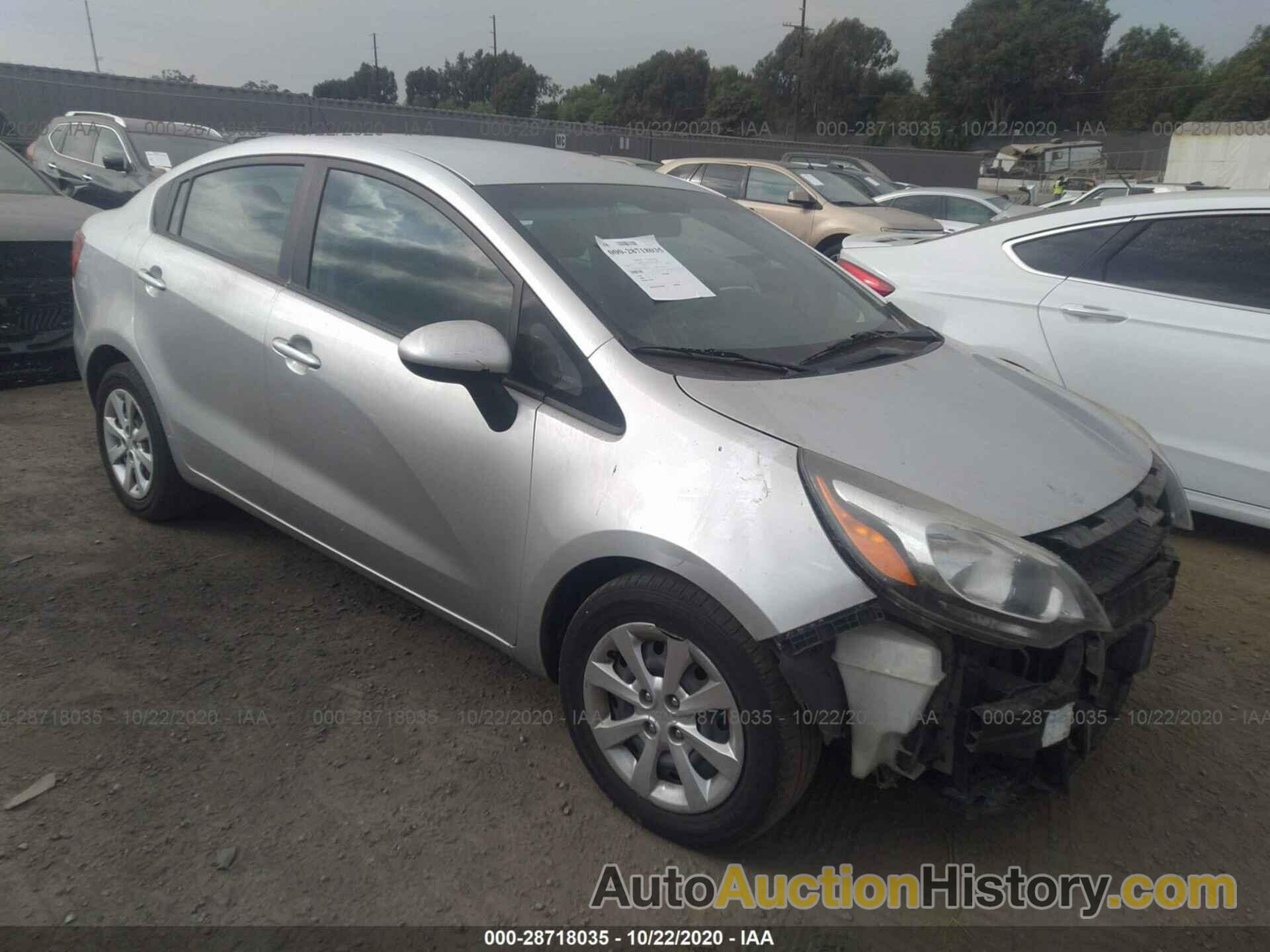 KIA RIO LX, KNADM4A37E6373740