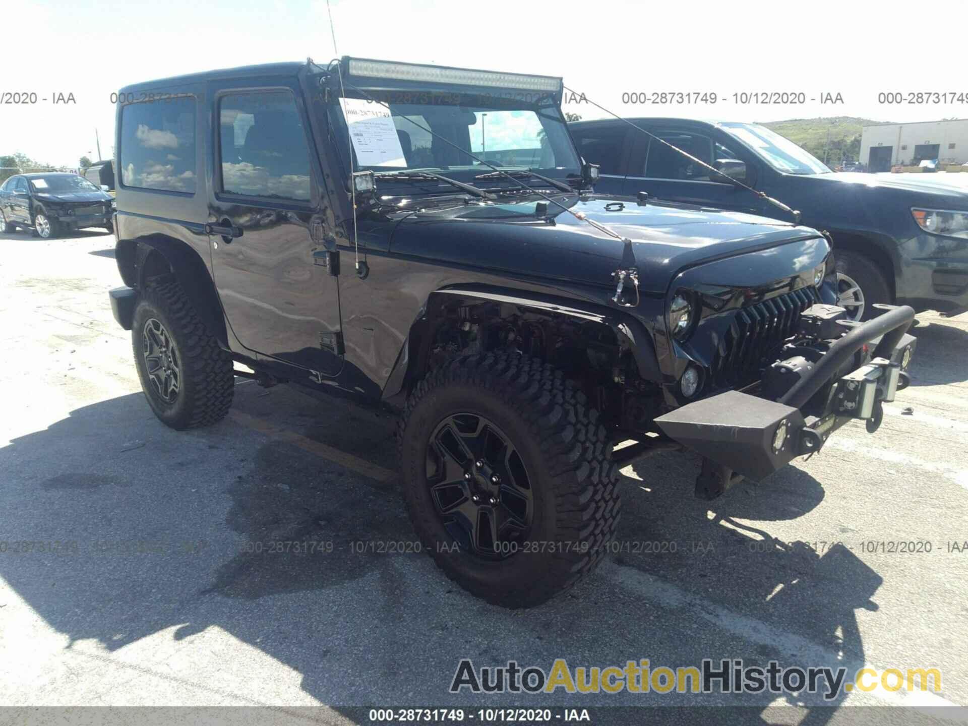 JEEP WRANGLER JK WILLYS WHEELER W, 1C4AJWAG2JL891148