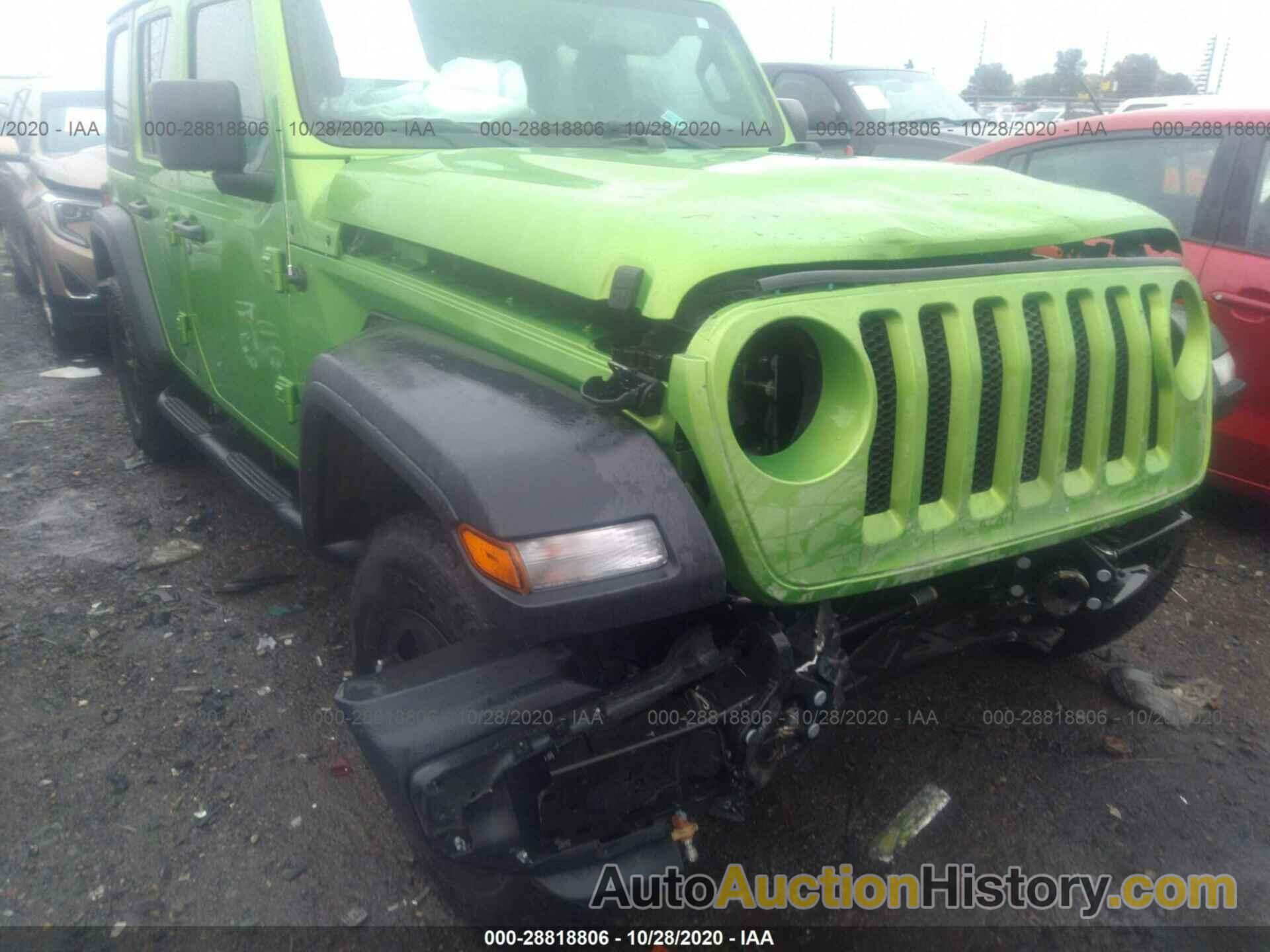 JEEP WRANGLER UNLIMITED SPORT, 1C4HJXDG4KW579185