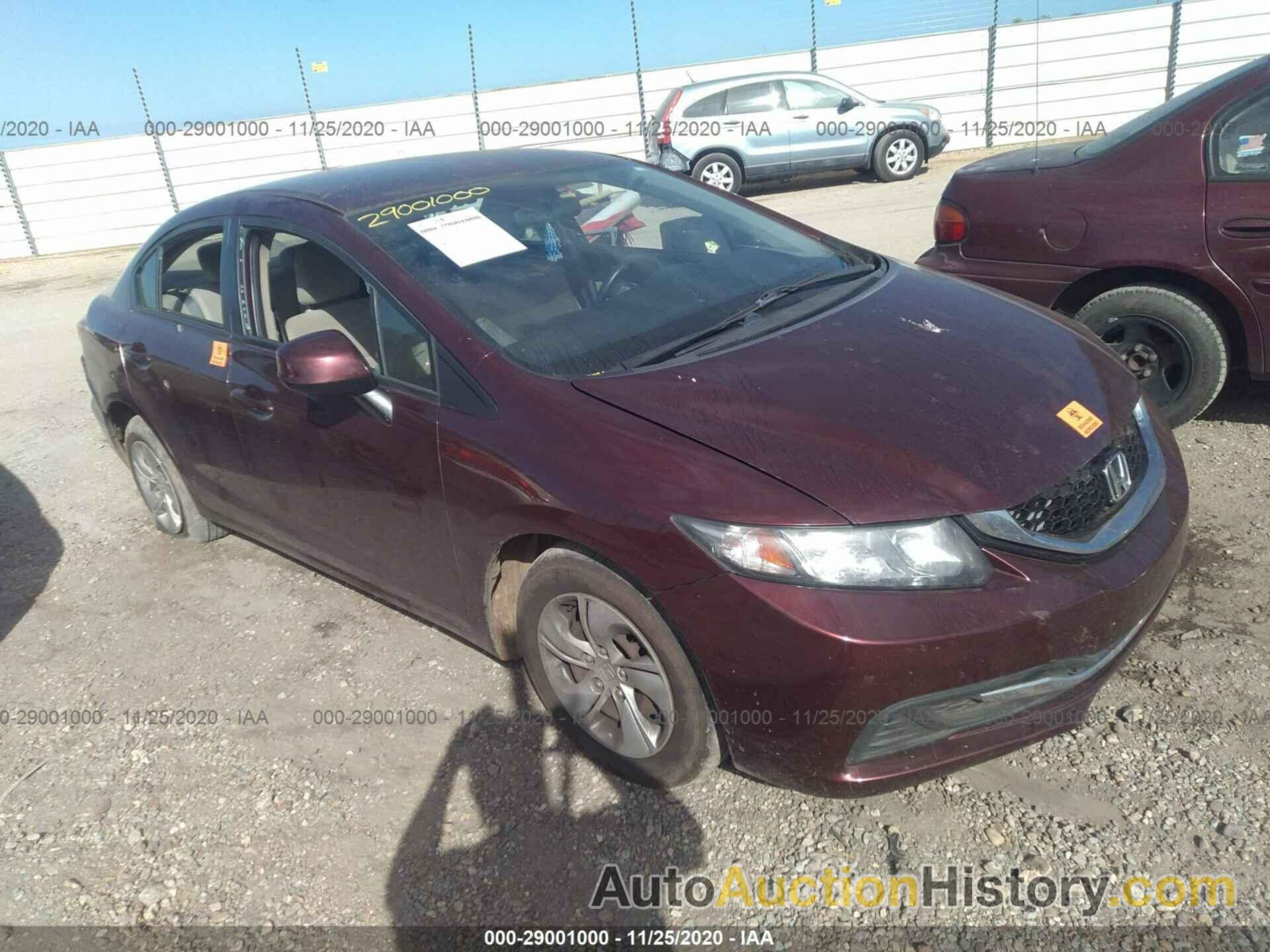 HONDA CIVIC SDN LX, 19XFB2F50DE039641