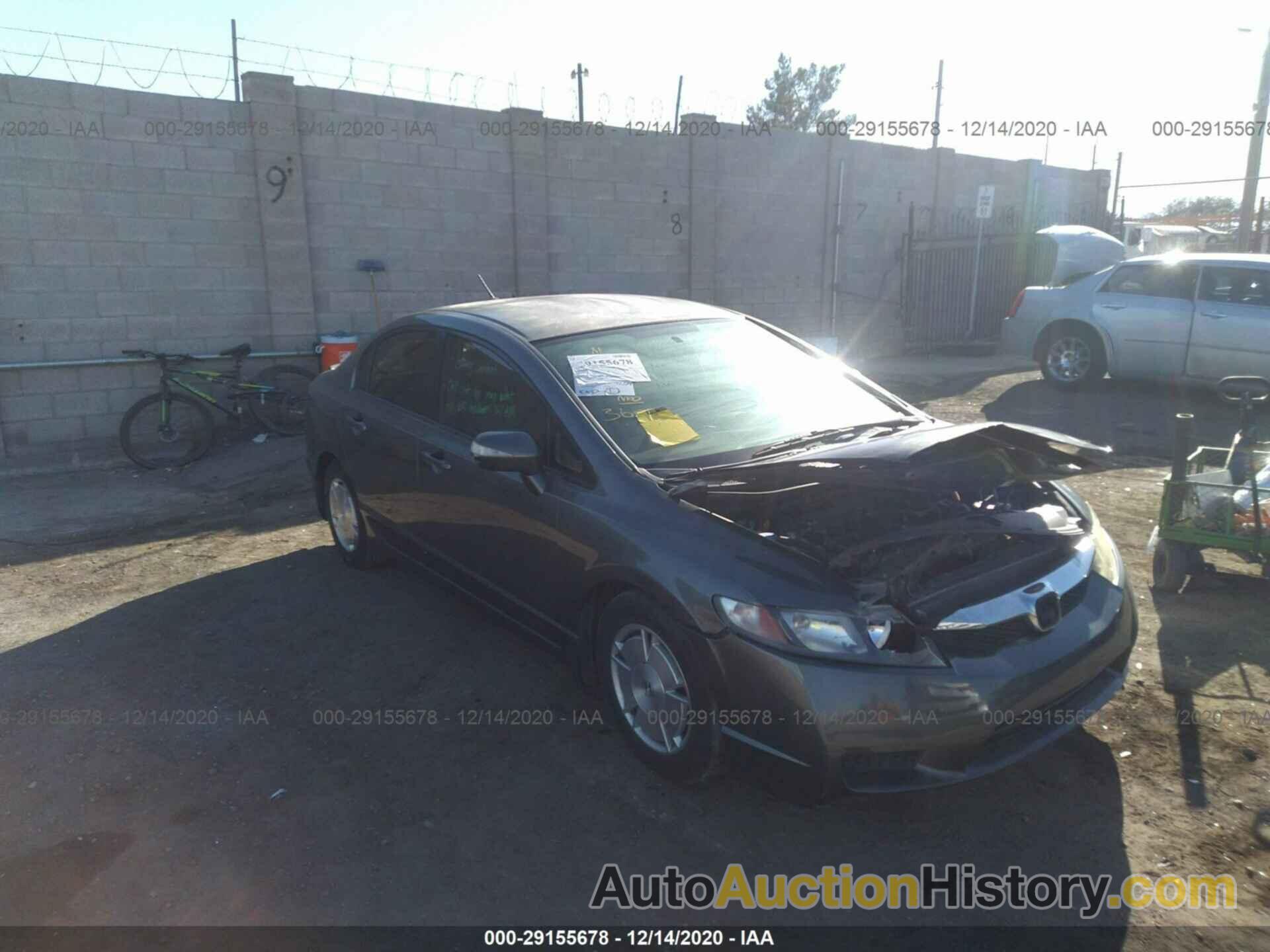 HONDA CIVIC HYBRID, JHMFA36299S013850