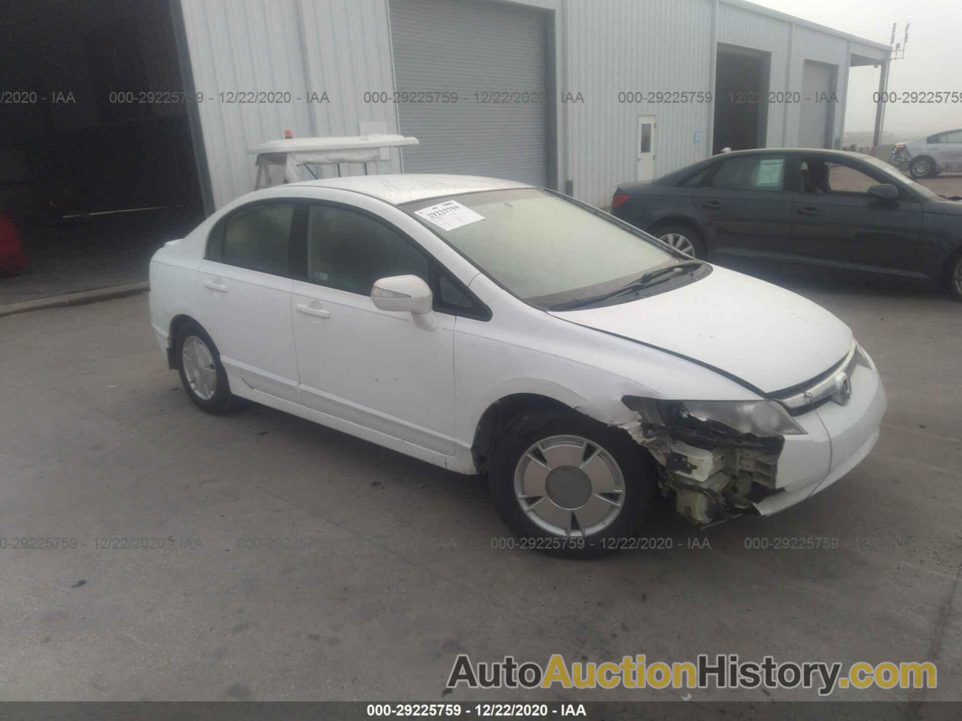 HONDA CIVIC HYBRID, JHMFA36248S009770