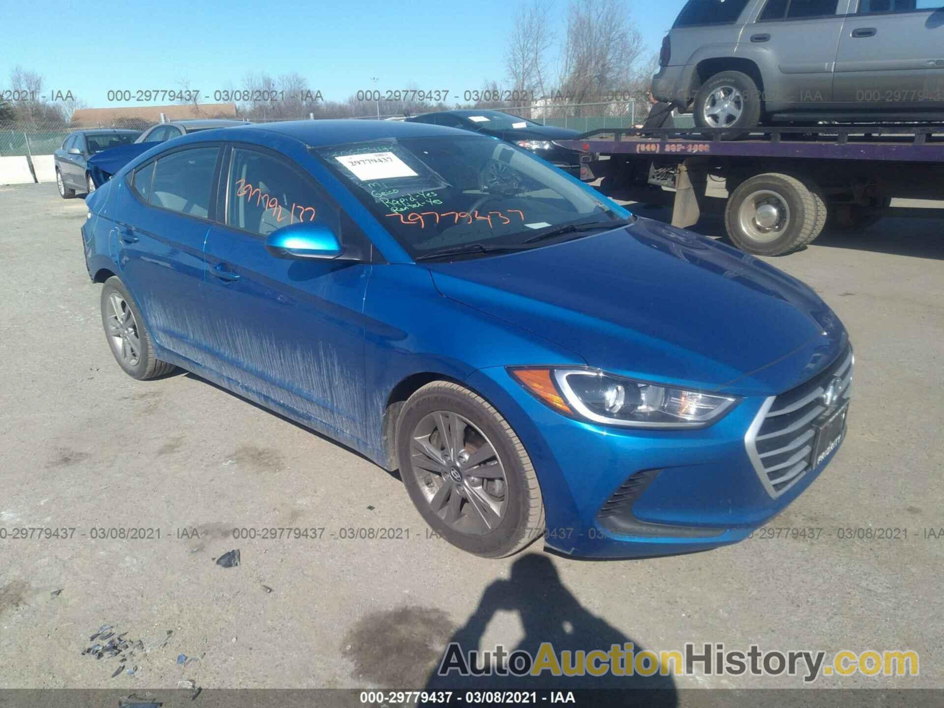 HYUNDAI ELANTRA SEL, 5NPD84LF7JH327811