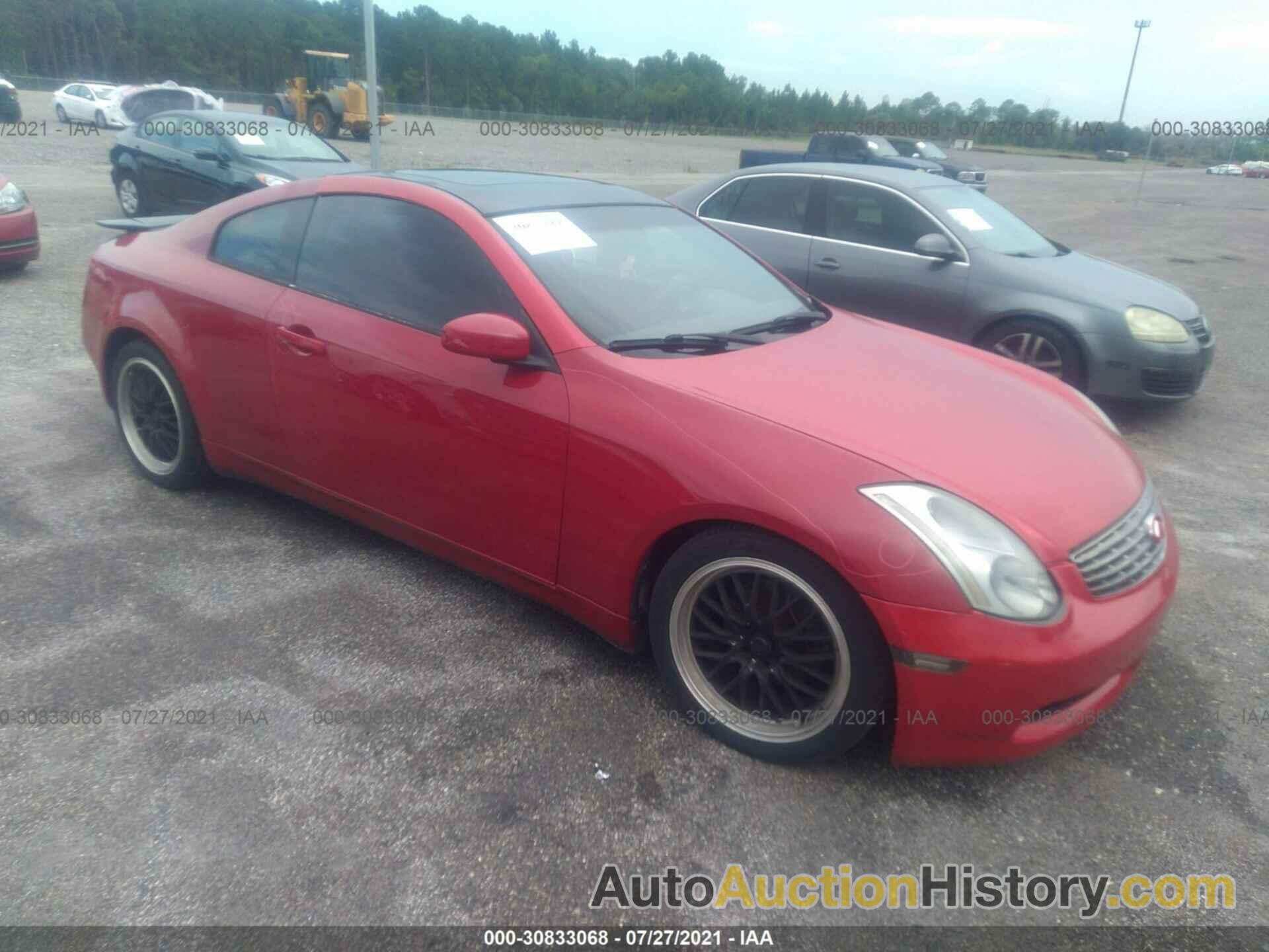 INFINITI G35 COUPE W/LEATHER, JNKCV54E34M826744