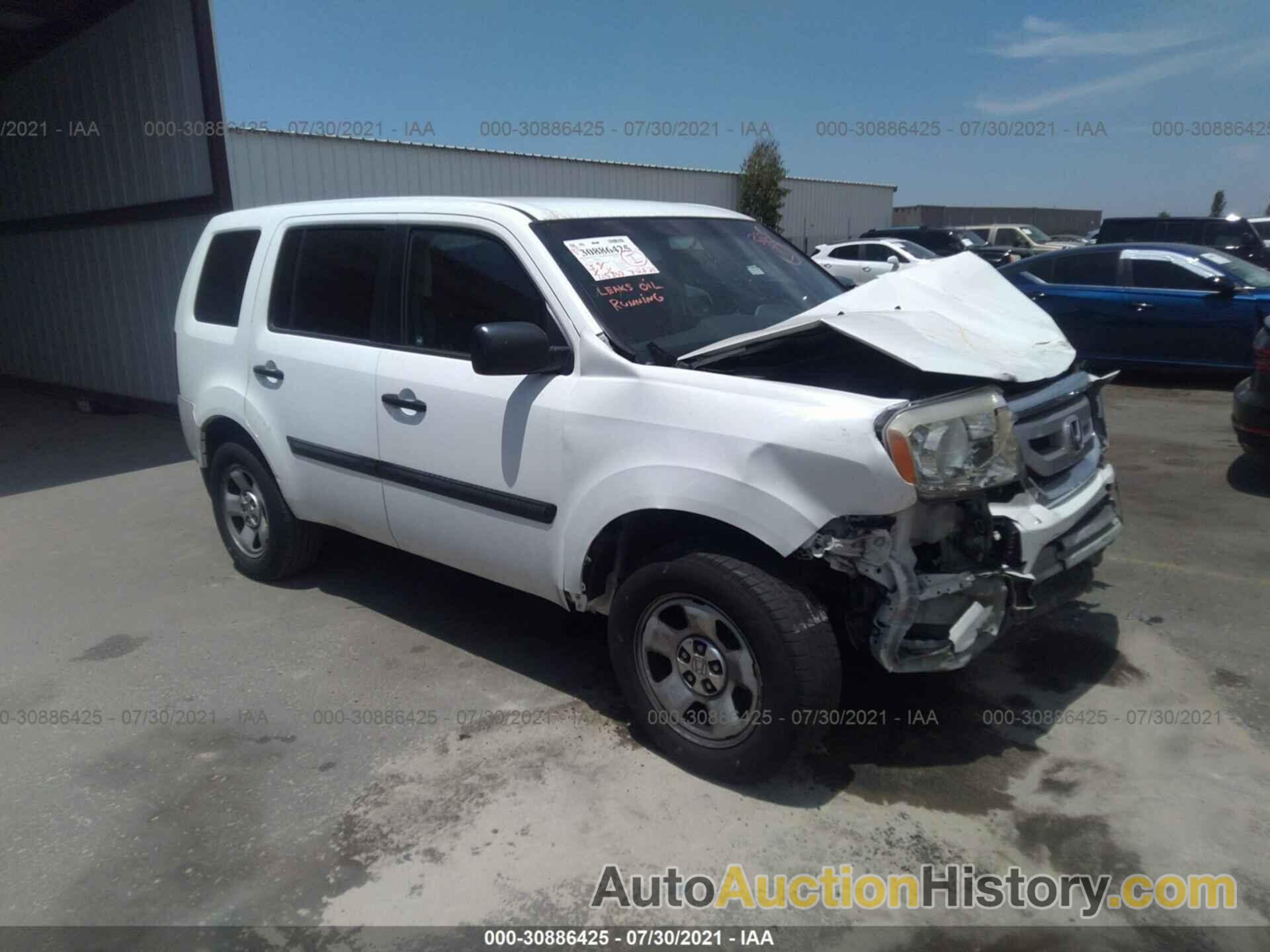 HONDA PILOT LX, 5FNYF3H22BB025902