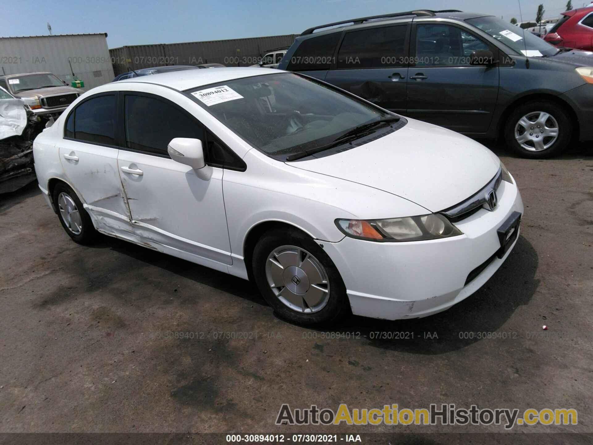 HONDA CIVIC HYBRID, JHMFA36278S011206