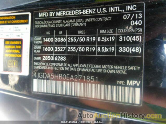 MERCEDES-BENZ ML 350, 4JGDA5HB0EA271851