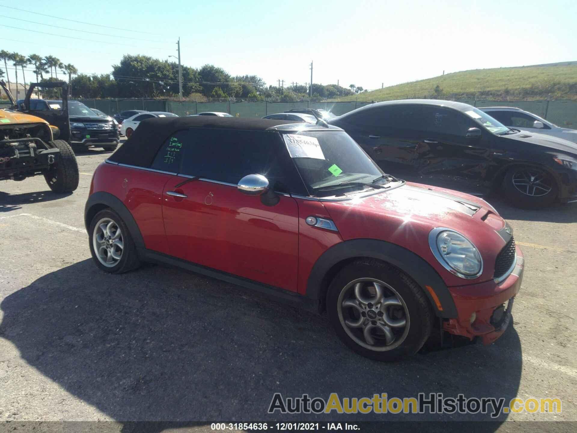 MINI COOPER CONVERTIBLE S, WMWZP3C51DT705743