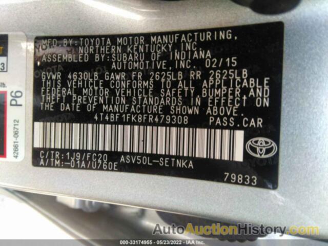 TOYOTA CAMRY LE, 4T4BF1FK8FR479308