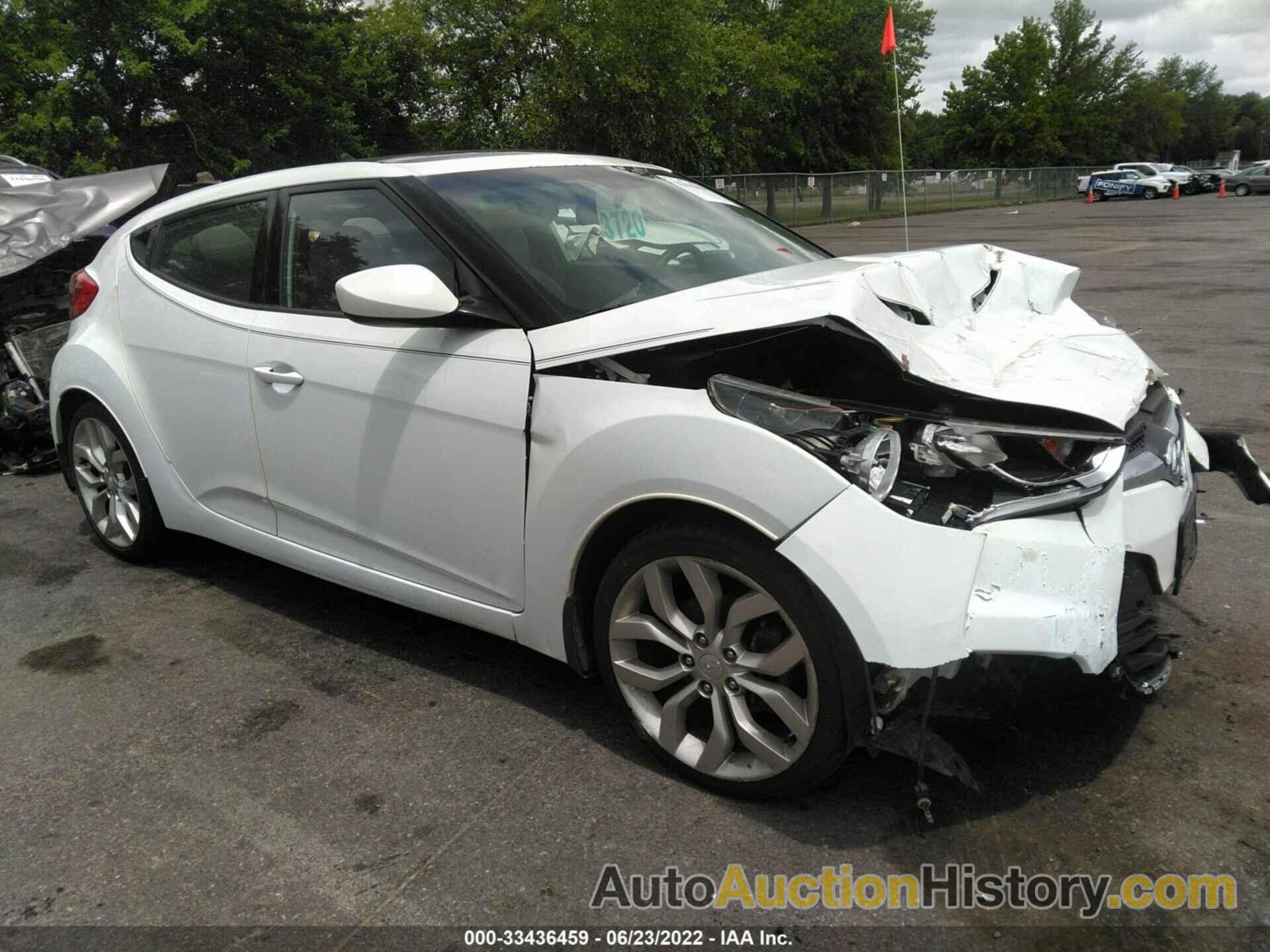 HYUNDAI VELOSTER W/GRAY INT, KMHTC6AD0CU082247