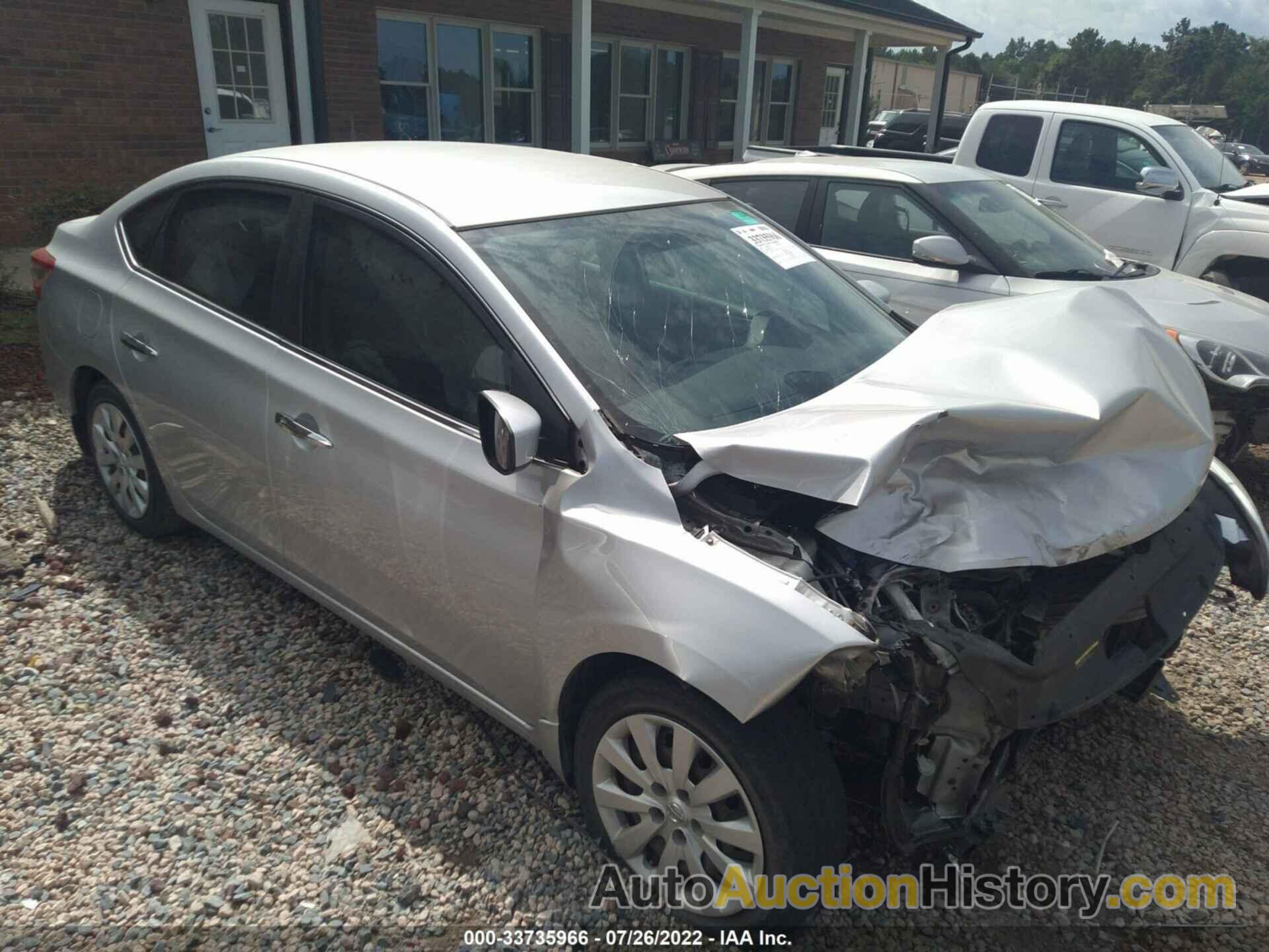 NISSAN SENTRA S, 3N1AB7AP5FY313517