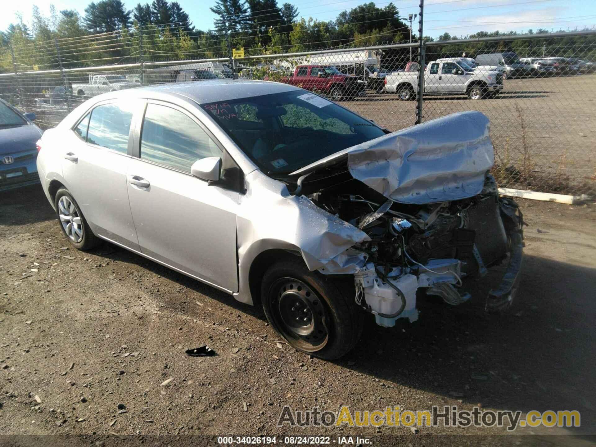 TOYOTA COROLLA LE, 2T1BURHE0GC494331