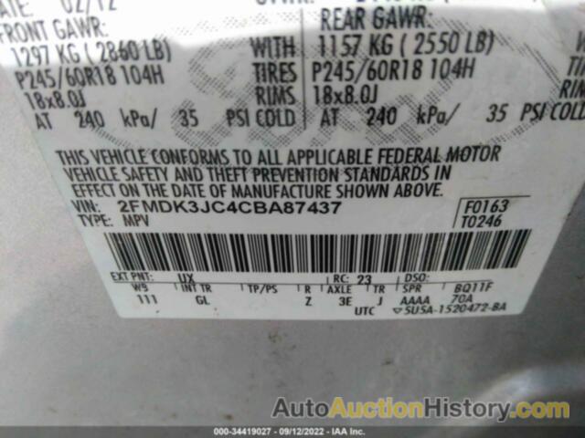 FORD EDGE SEL, 2FMDK3JC4CBA87437