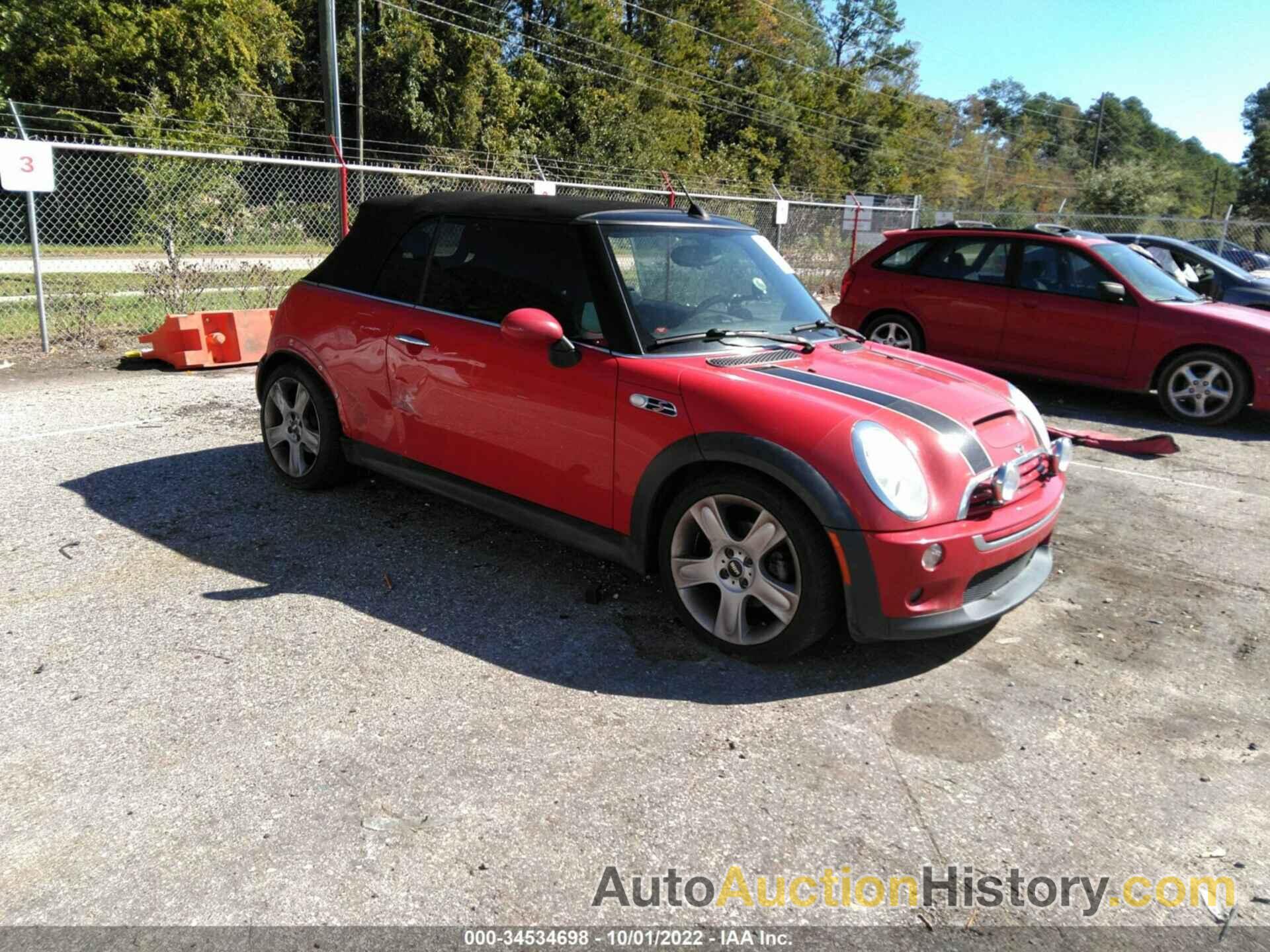 MINI COOPER CONVERTIBLE S, WMWRH33556TF88526