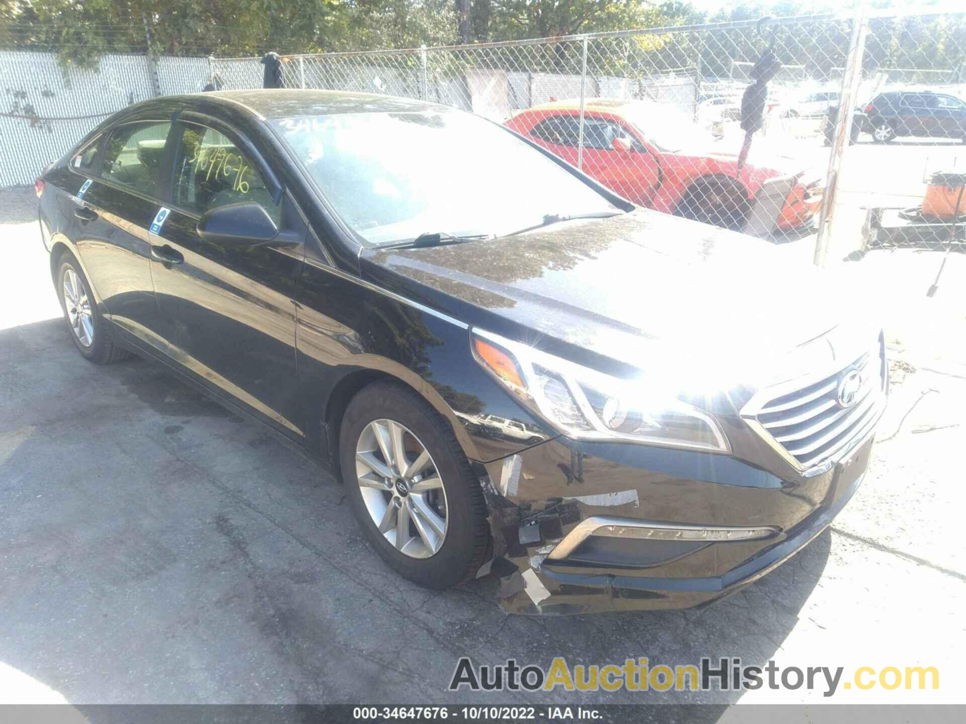 HYUNDAI SONATA 2.4L SE, 5NPE24AF7FH120948