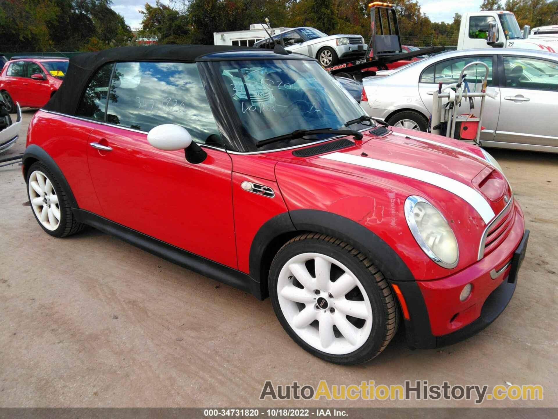 MINI COOPER CONVERTIBLE S, WMWRH33526TK59229