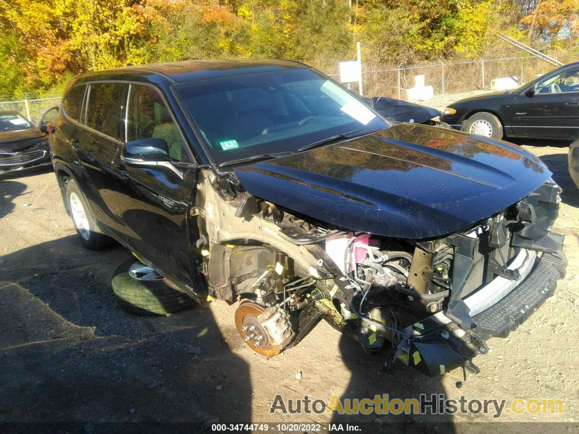 TOYOTA HIGHLANDER HYBRID LE, 5TDBBRCH5MS521629