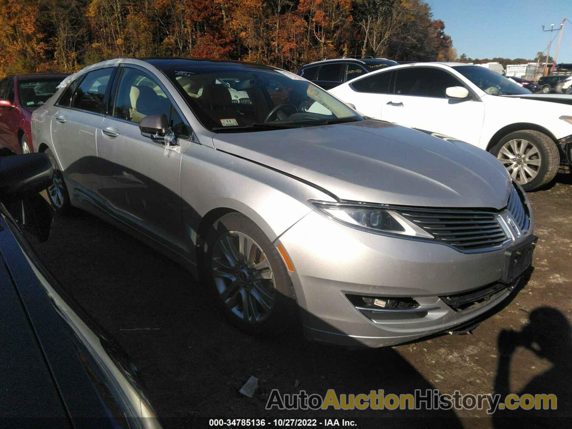 LINCOLN MKZ HYBRID, 3LN6L2LU9ER800102