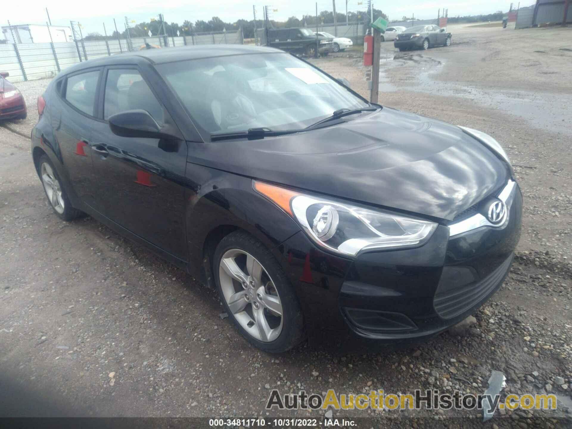 HYUNDAI VELOSTER W/GRAY INT, KMHTC6AD3DU110012