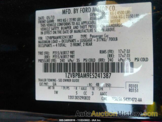 FORD MUSTANG V6, 1ZVBP8AM9E5241387