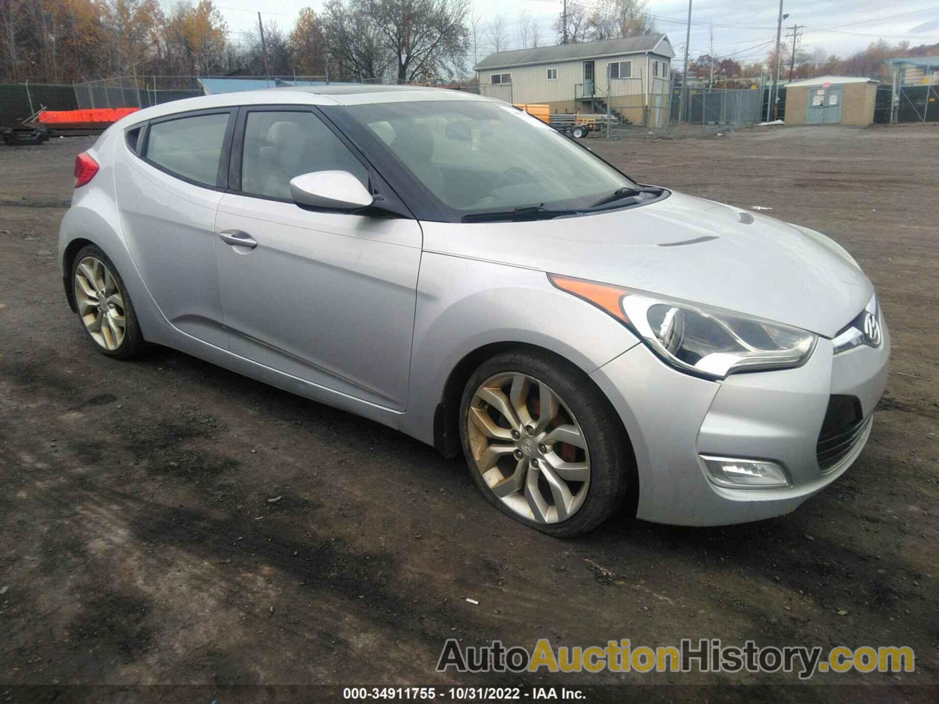 HYUNDAI VELOSTER W/GRAY INT, KMHTC6AD0CU079736