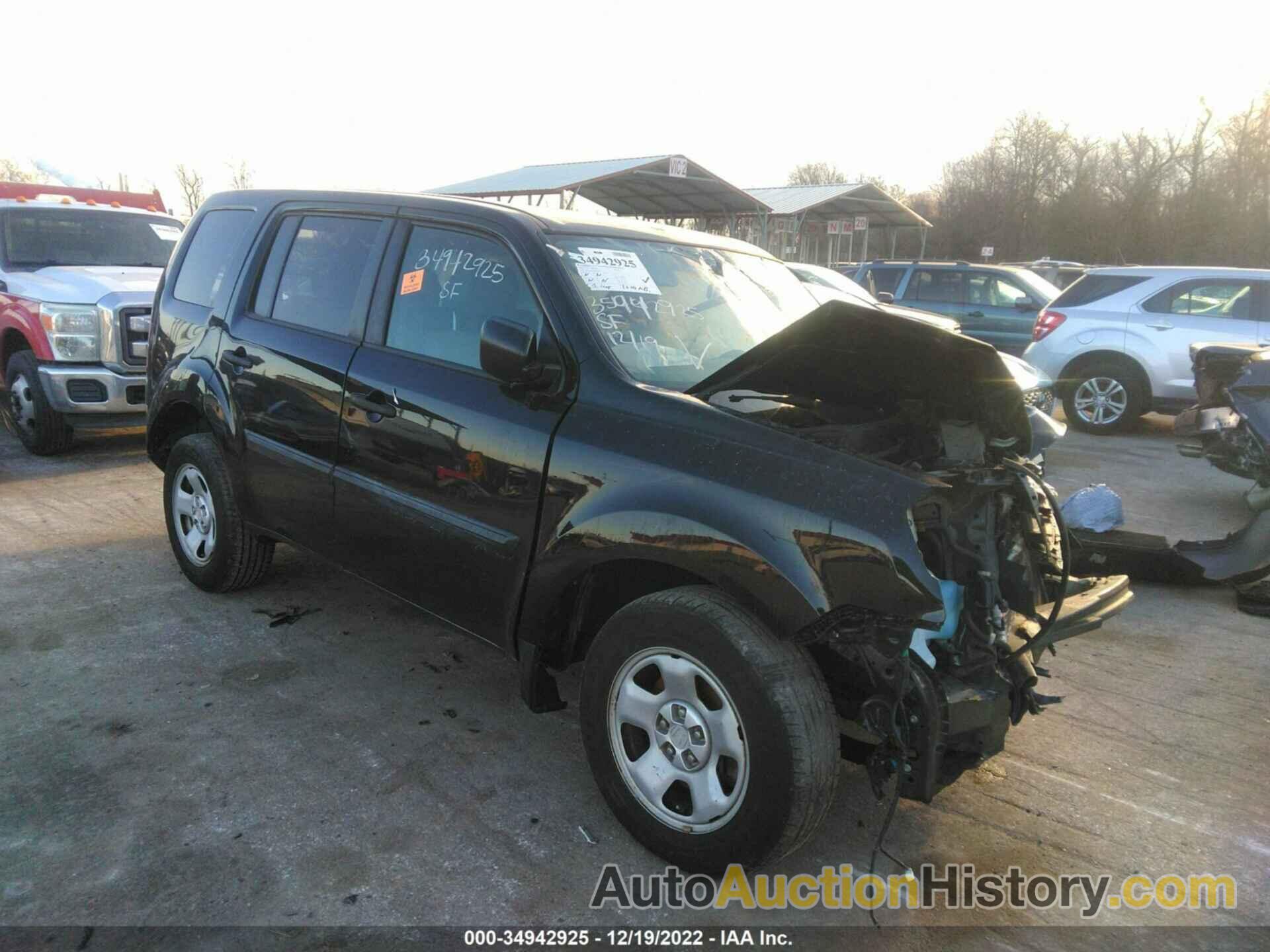 HONDA PILOT LX, 5FNYF4H29FB010177