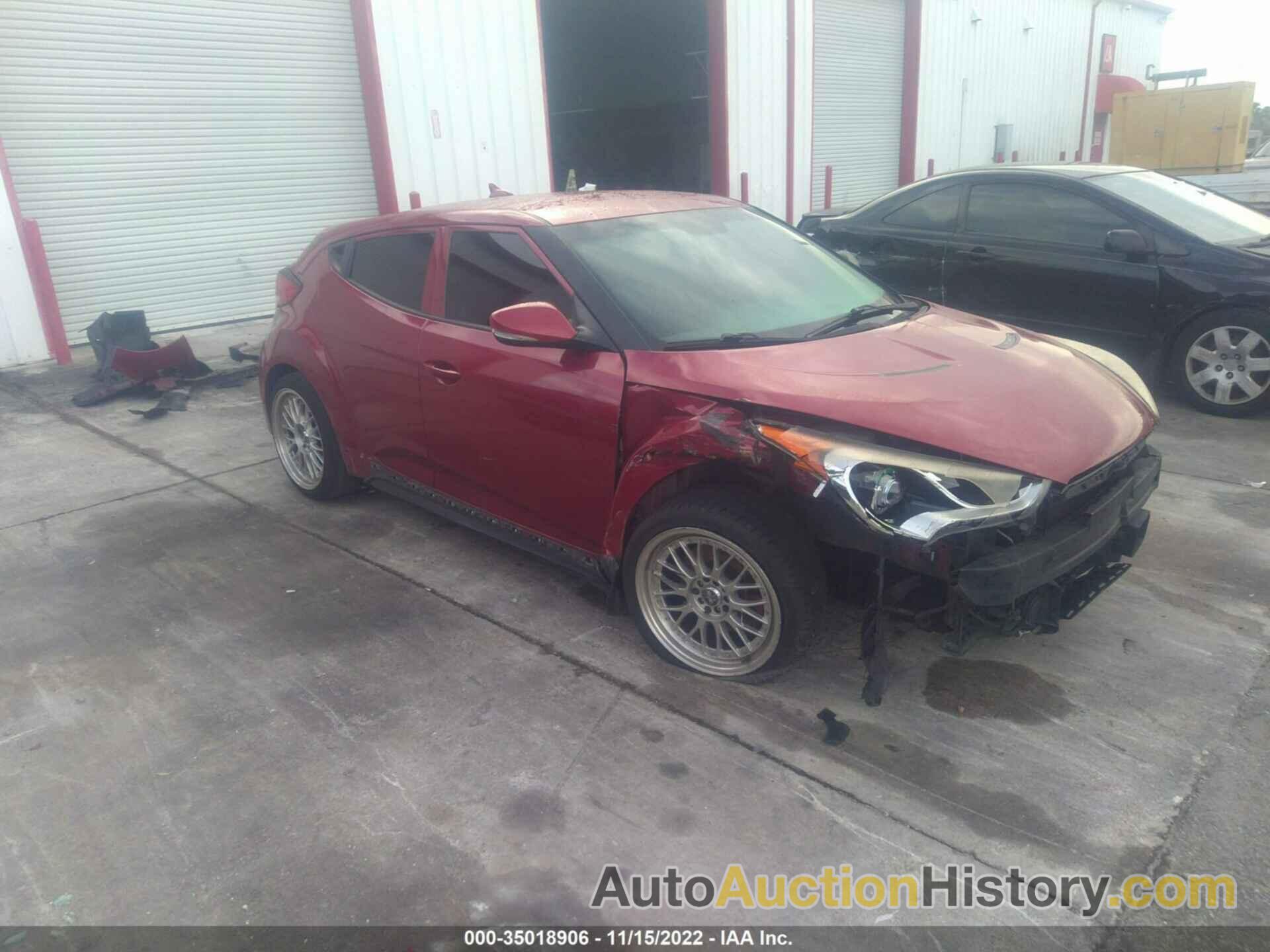 HYUNDAI VELOSTER TURBO W/BLACK INT, KMHTC6AE0DU151500