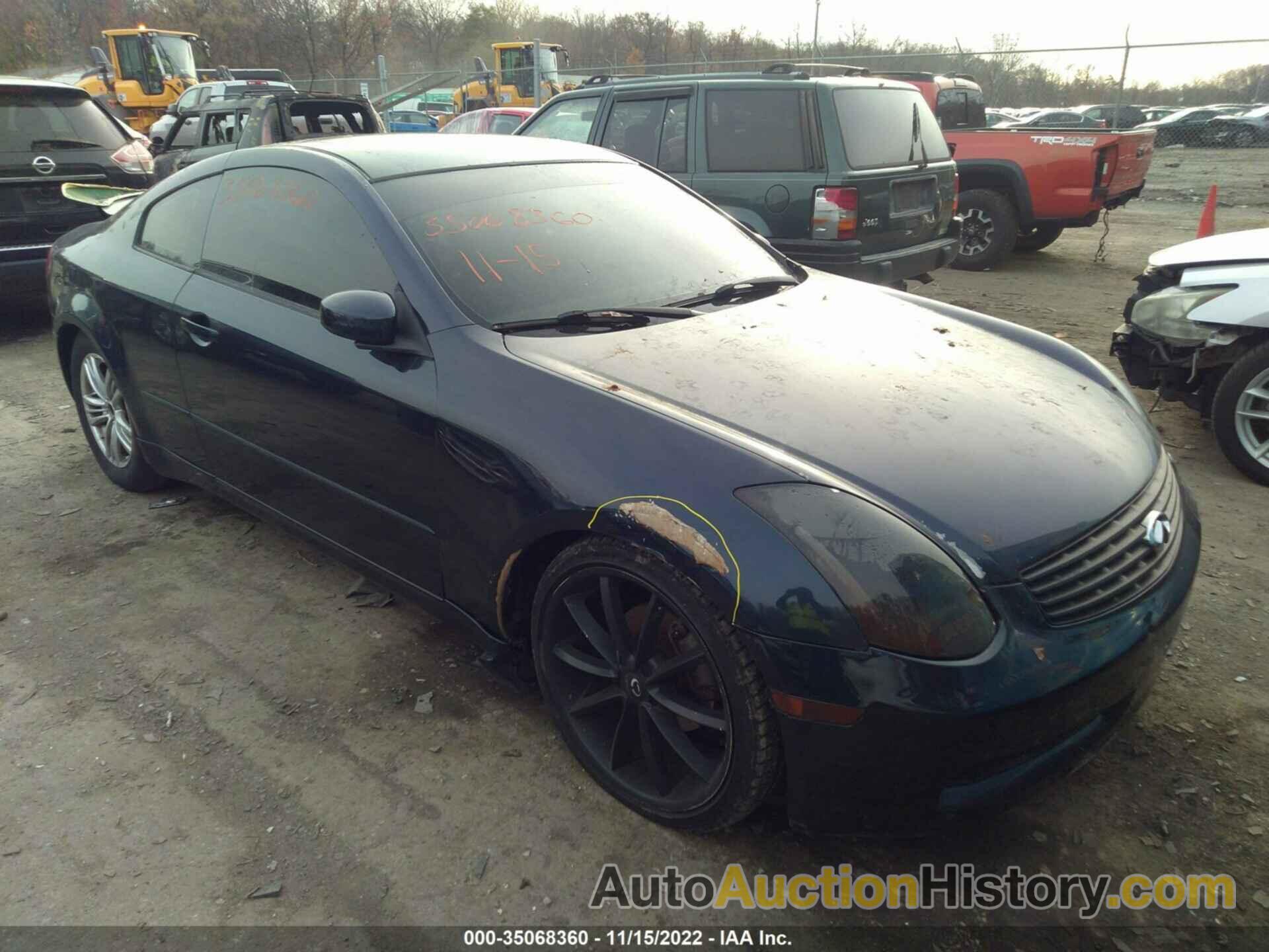 INFINITI G35 COUPE W/LEATHER, JNKCV54EX4M824148