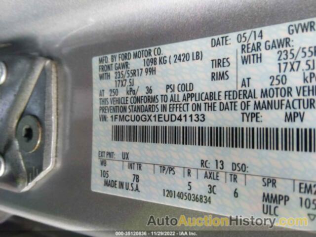 FORD ESCAPE SE, 1FMCU0GX1EUD41133