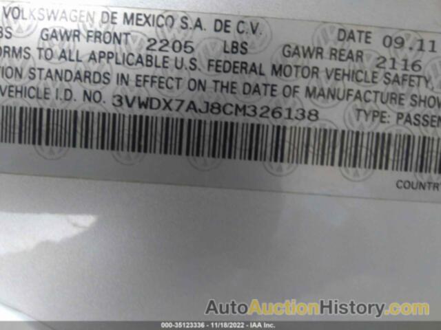 VOLKSWAGEN JETTA 2.5L SE, 3VWDX7AJ8CM326138