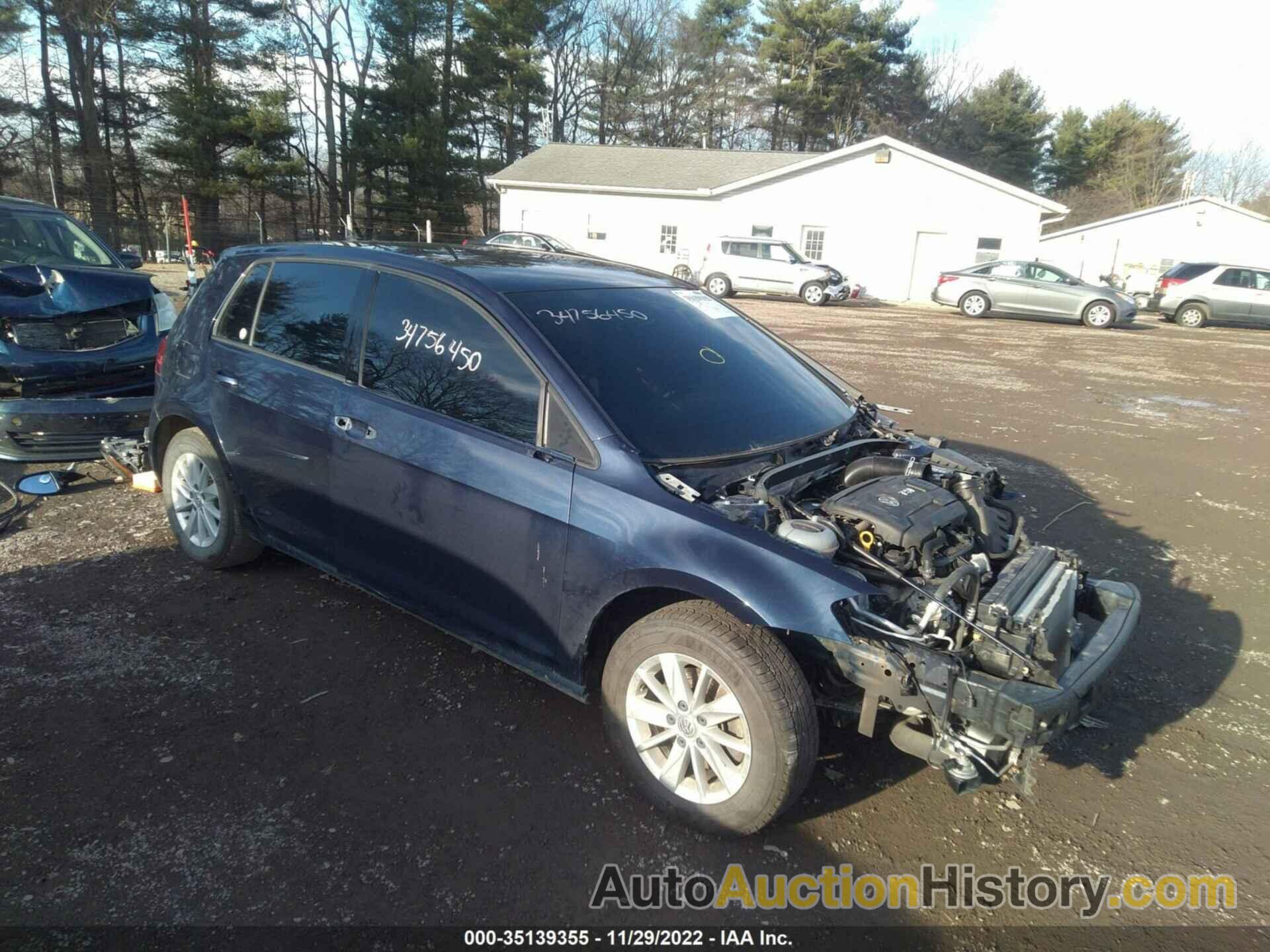 VOLKSWAGEN GOLF S, 3VW217AU2HM073022