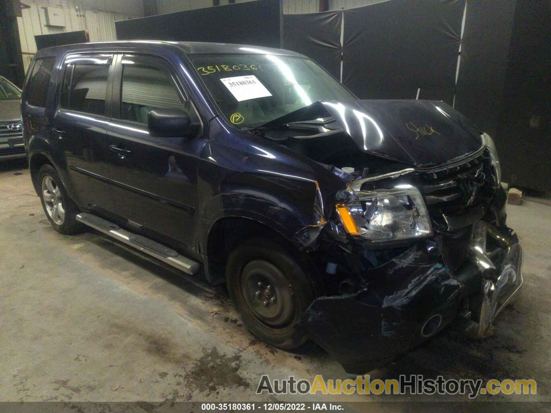 HONDA PILOT EX, 5FNYF4H47DB021791