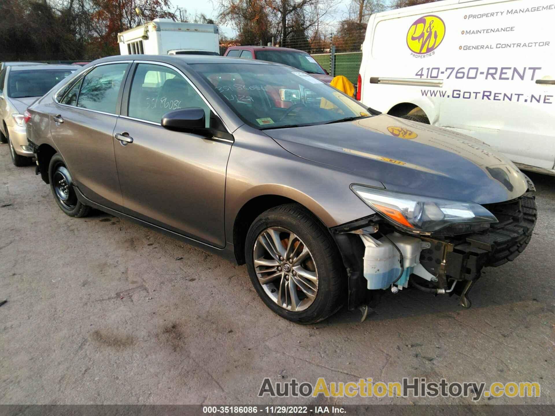 TOYOTA CAMRY XLE/SE/LE/XSE, 4T1BF1FK6HU399809